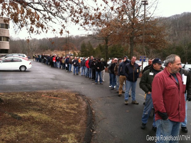 Viral Photo Shows Long Line of Connecticut Residents Lining Up to Register Guns, Ammo